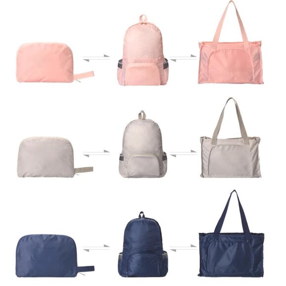 New! 3 in1 Folding Travel Backpack duffle Bag weekender bag gym bag - Picture 3 of 9